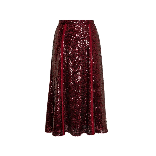 Erdem Sequin A Line Midi Skirt - Skirts - British Romantic Luxury at Coveti