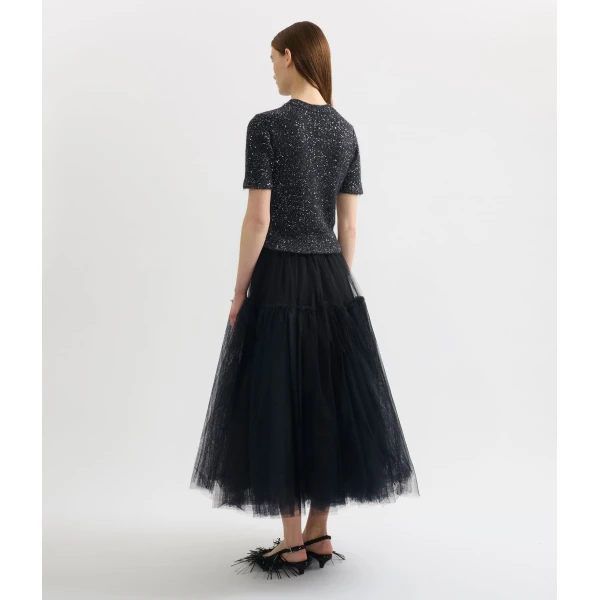 Erdem Sequin Short Sleeve Knit Top - Knitwear - British Romantic Luxury at Coveti