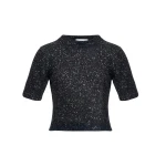 Erdem Sequin Short Sleeve Knit Top - Knitwear - British Romantic Luxury at Coveti