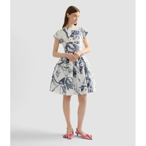 Erdem Short Sleeve Mini Dress - Dresses - British Romantic Luxury at Coveti