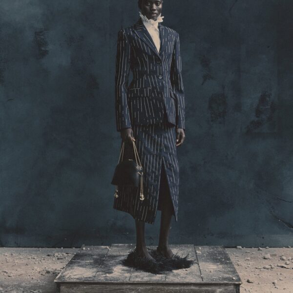 Erdem Stripe Tailoring Midi Pencil Skirt - Skirts - British Romantic Luxury at Coveti