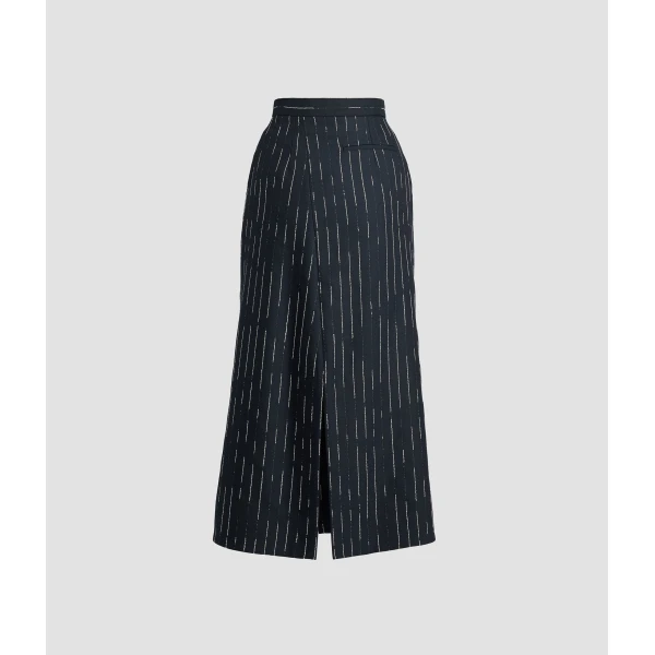 Erdem Stripe Tailoring Midi Pencil Skirt - Skirts - British Romantic Luxury at Coveti