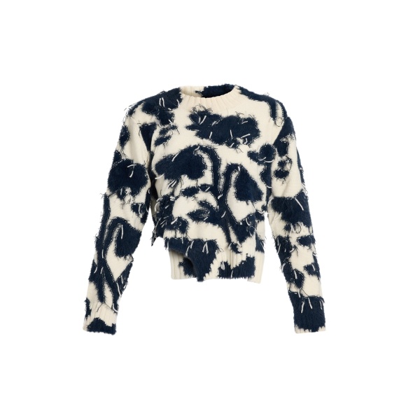 Erdem Textured Floral Knit Jumper - Knitwear - British Romantic Luxury at Coveti