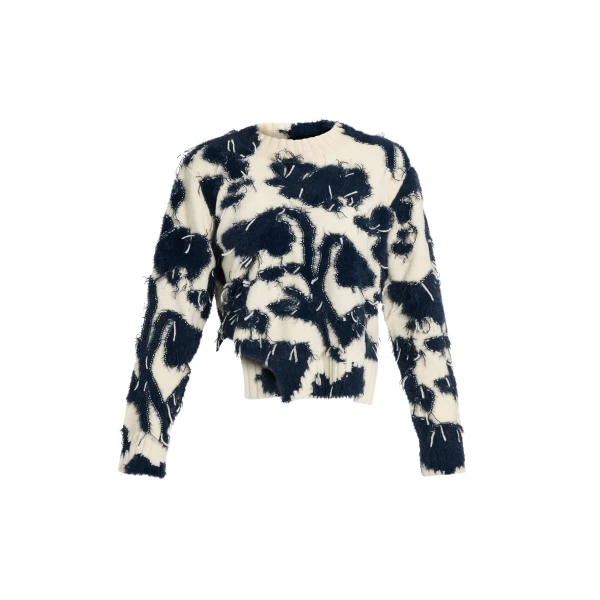 Erdem Textured Floral Knit Jumper - Knitwear - British Romantic Luxury at Coveti