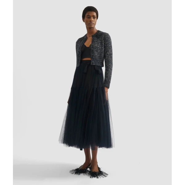 Erdem Tulle Full Midi Skirt - Skirts - British Romantic Luxury at Coveti