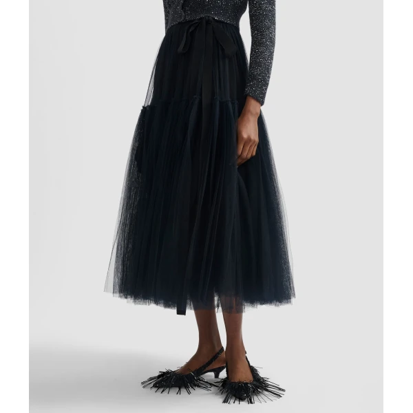 Erdem Tulle Full Midi Skirt - Skirts - British Romantic Luxury at Coveti