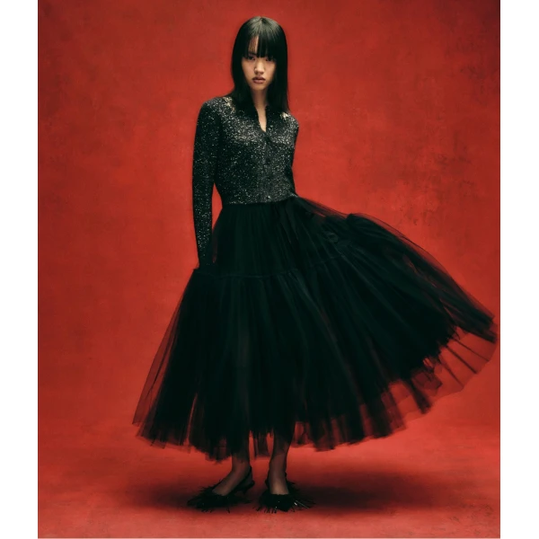 Erdem Tulle Full Midi Skirt - Skirts - British Romantic Luxury at Coveti