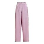 Essentiel Antwerp Purple High-Rise Wide-Leg Jeans With Embellished Side Trims - Essentiel Antwerp Pants - Colorful Belgian Design - Shop at Coveti