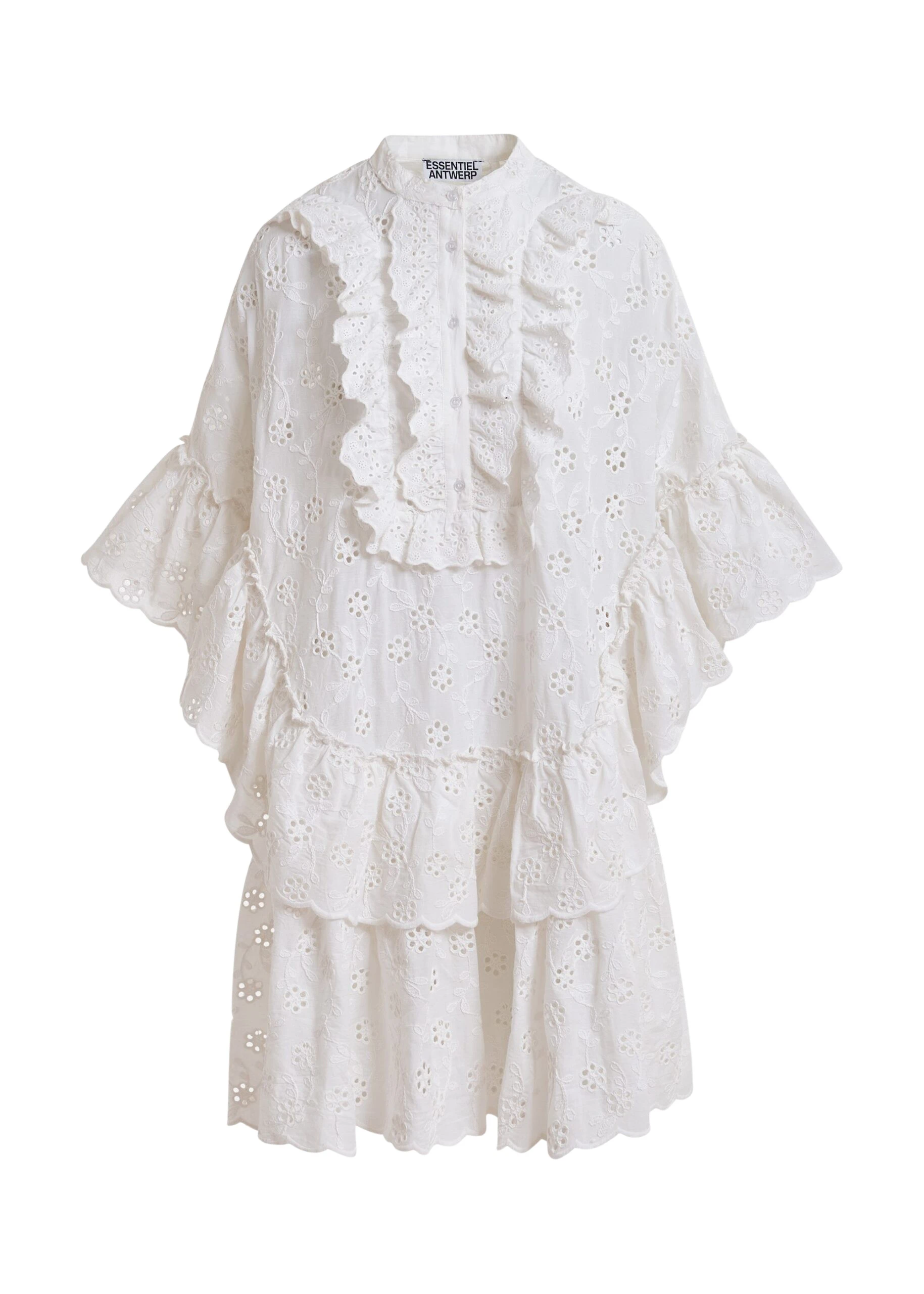 Essentiel-Antwerp-White-Broderie-Anglaise-Cotton-Mini-Dress-With-Ruffled-Trims-scaled97202_nobg Essentiel Antwerp White Broderie Anglaise Cotton Mini Dress With Ruffled Trims - Essentiel Antwerp Dresses - Colorful Belgian Design - Shop at Coveti
