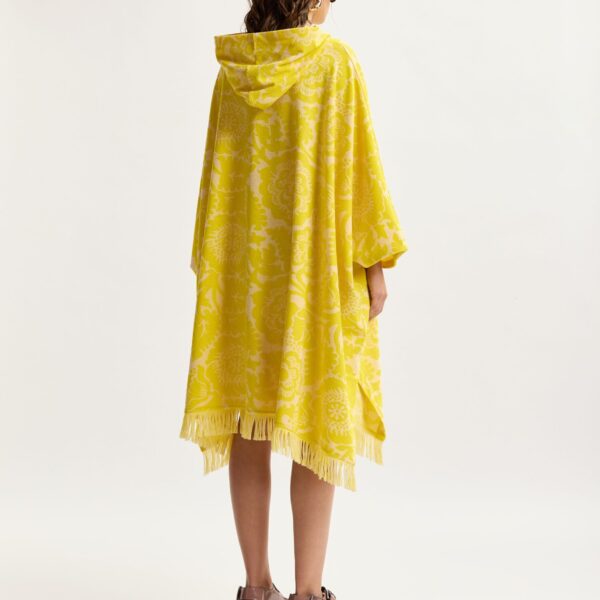 Essentiel Antwerp Yellow Floral Jacquard Cotton-Blend Midi Dress With Hood - Essentiel Antwerp Dresses - Colorful Belgian Design - Shop at Coveti