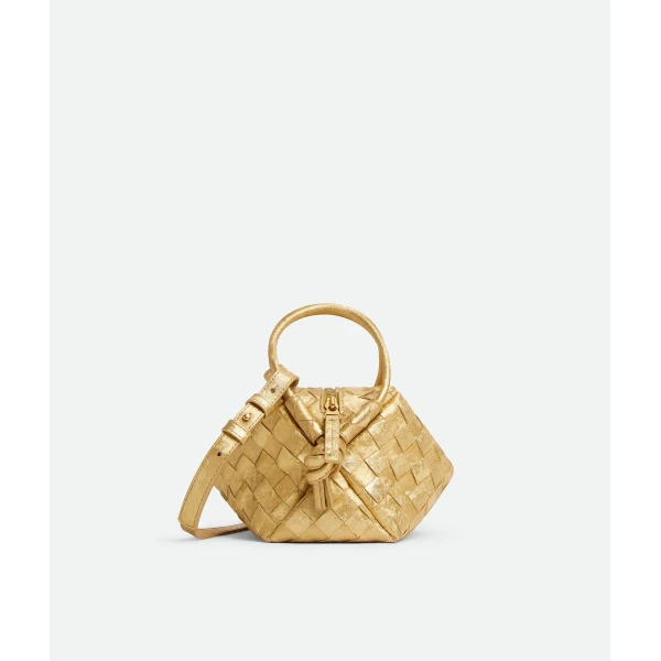 Khaite Women's Loop Top Handle in Gold - Gold Totes & Top-Handle Bags - The Lotus Tote Bag - Shop at Coveti