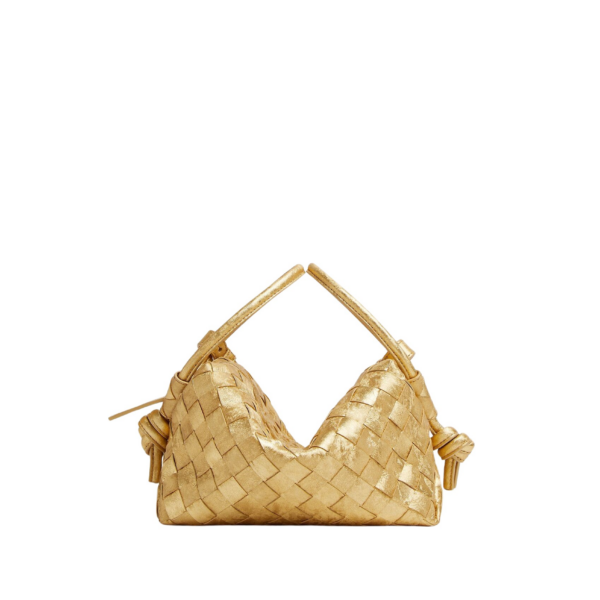 Khaite Women's Loop Top Handle in Gold - Gold Totes & Top-Handle Bags - The Lotus Tote Bag - Shop at Coveti
