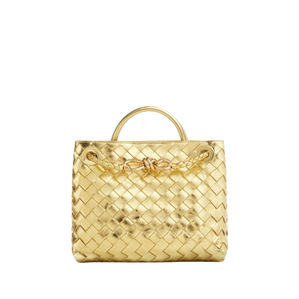 Khaite Women's Small Andiamo in Gold - Gold Totes & Top-Handle Bags - The Lotus Tote Bag - Shop at Coveti