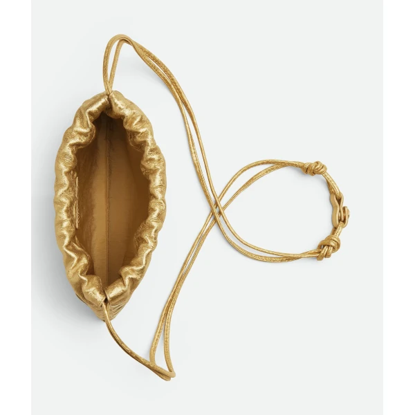 Khaite Women's Small Dustbag in Gold - Gold Shoulder & Crossbody Bags - The Lotus Tote Bag - Shop at Coveti