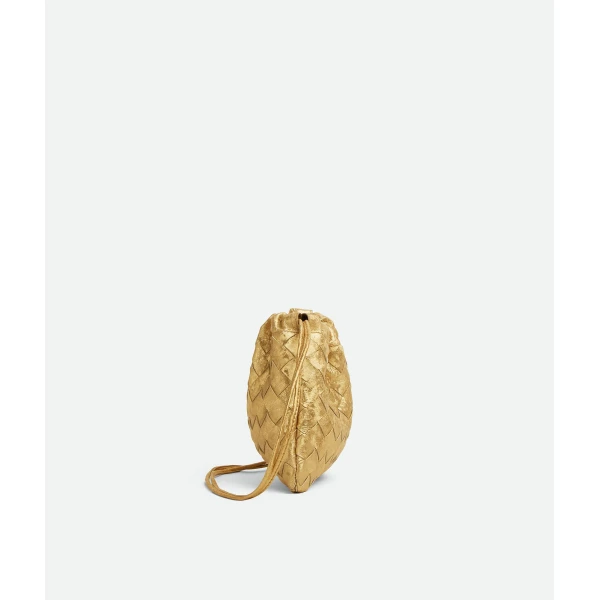 Khaite Women's Small Dustbag in Gold - Gold Shoulder & Crossbody Bags - The Lotus Tote Bag - Shop at Coveti