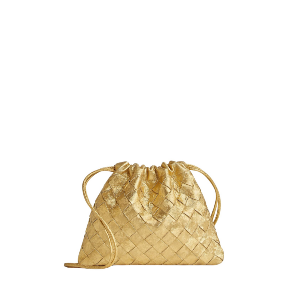Khaite Women's Small Dustbag in Gold - Gold Shoulder & Crossbody Bags - The Lotus Tote Bag - Shop at Coveti