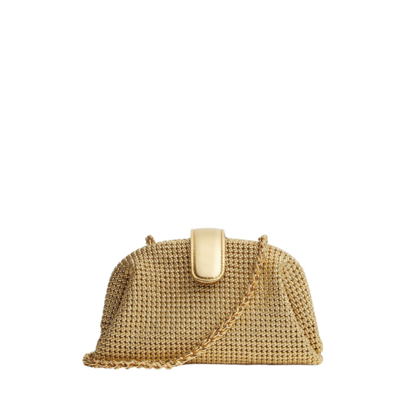 Khaite Women's Small Lauren 1980 in Gold - Gold Shoulder & Crossbody Bags - The Lotus Tote Bag - Shop at Coveti