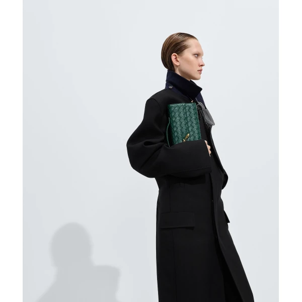 Khaite Women's Andiamo Clutch in Emerald green - Green Clutch Bags - The Lotus Tote Bag - Shop at Coveti