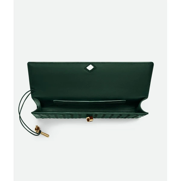 Khaite Women's Andiamo Clutch in Emerald green - Green Clutch Bags - The Lotus Tote Bag - Shop at Coveti