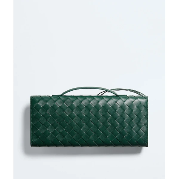 Khaite Women's Andiamo Clutch in Emerald green - Green Clutch Bags - The Lotus Tote Bag - Shop at Coveti