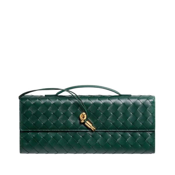 Khaite Women's Andiamo Clutch in Emerald green - Green Clutch Bags - The Lotus Tote Bag - Shop at Coveti