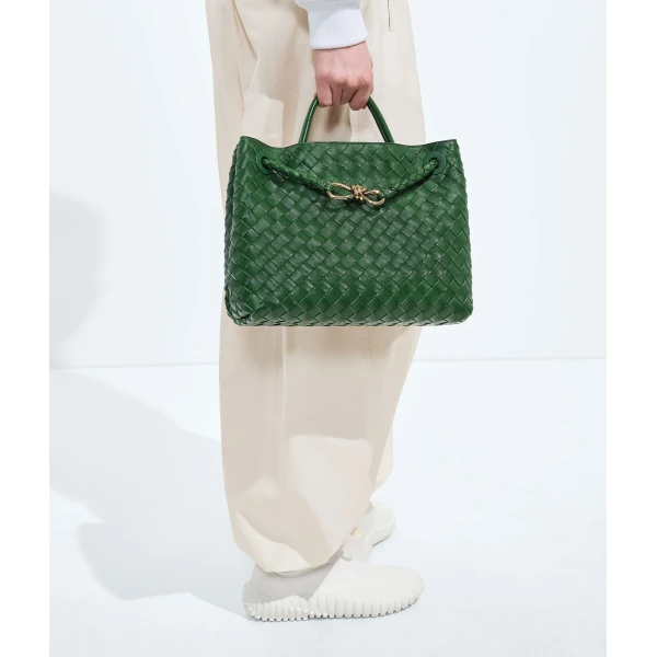 Khaite Women's Andiamo in Basil - Green Totes & Top-Handle Bags - The Lotus Tote Bag - Shop at Coveti