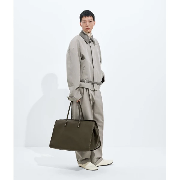 Khaite Women's Maxi Barbara Tote in Dark olive - Green Totes & Top-Handle Bags - The Lotus Tote Bag - Shop at Coveti