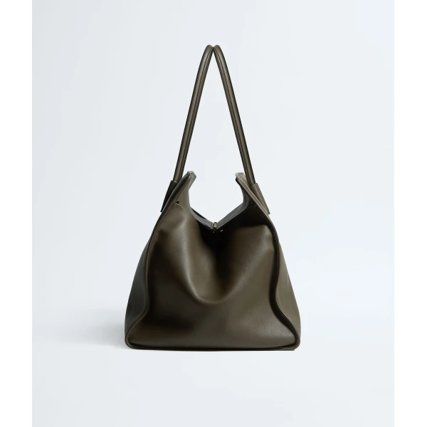 Khaite Women's Maxi Barbara Tote in Dark olive - Green Totes & Top-Handle Bags - The Lotus Tote Bag - Shop at Coveti
