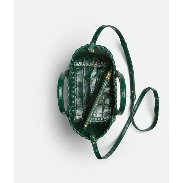 Khaite Women's Mini Cabat in Emerald green - Green Mini Bags - The Lotus Tote Bag - Shop at Coveti