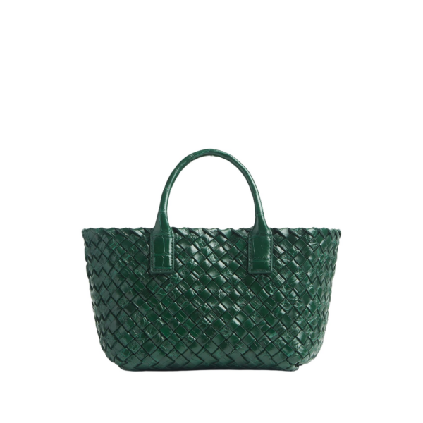 Khaite Women's Mini Cabat in Emerald green - Green Mini Bags - The Lotus Tote Bag - Shop at Coveti