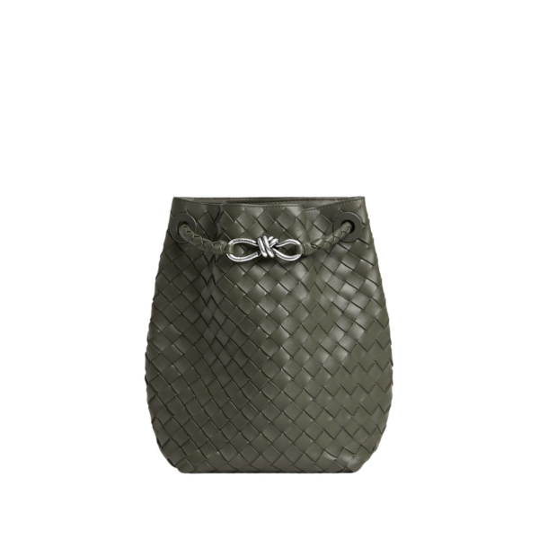 Khaite Women's Small Andiamo Bucket in Pickle - Green Bucket Bags - The Lotus Tote Bag - Shop at Coveti