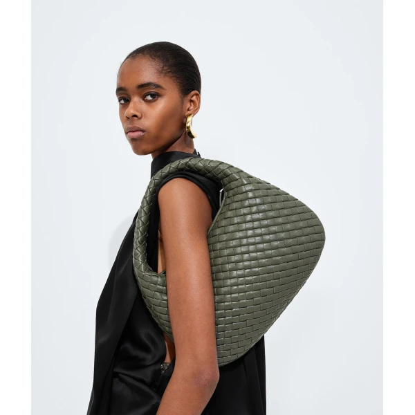 Khaite Women's Small Veneta in Pickle - Green Shoulder & Crossbody Bags - The Lotus Tote Bag - Shop at Coveti