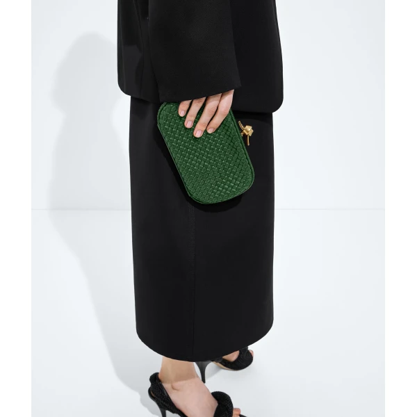 Khaite Women's Soft Knot in Basil - Green Clutch Bags - The Lotus Tote Bag - Shop at Coveti