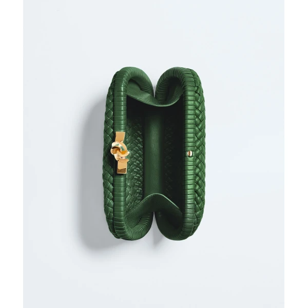 Khaite Women's Soft Knot in Basil - Green Clutch Bags - The Lotus Tote Bag - Shop at Coveti