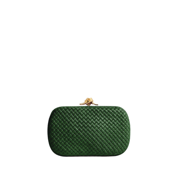 Khaite Women's Soft Knot in Basil - Green Clutch Bags - The Lotus Tote Bag - Shop at Coveti
