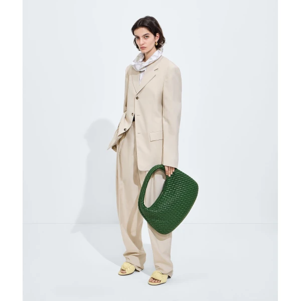 Khaite Women's Veneta in Basil - Green Shoulder & Crossbody Bags - The Lotus Tote Bag - Shop at Coveti