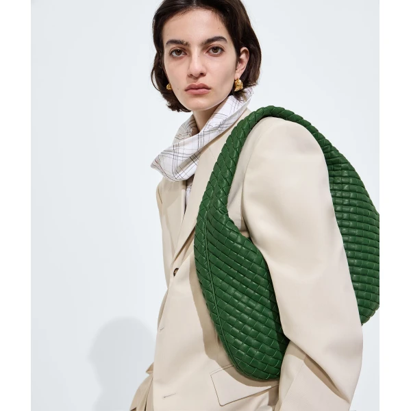 Khaite Women's Veneta in Basil - Green Shoulder & Crossbody Bags - The Lotus Tote Bag - Shop at Coveti