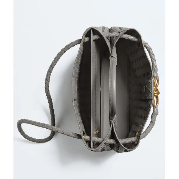 Khaite Women's Andiamo in Basalt - Grey Totes & Top-Handle Bags - The Lotus Tote Bag - Shop at Coveti