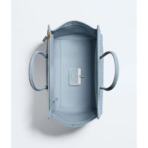 Khaite Women's Barbara Tote in Mineral - Grey Totes & Top-Handle Bags - The Lotus Tote Bag - Shop at Coveti
