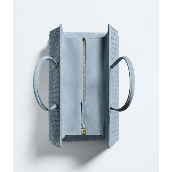 Khaite Women's Barbara Tote in Mineral - Grey Totes & Top-Handle Bags - The Lotus Tote Bag - Shop at Coveti