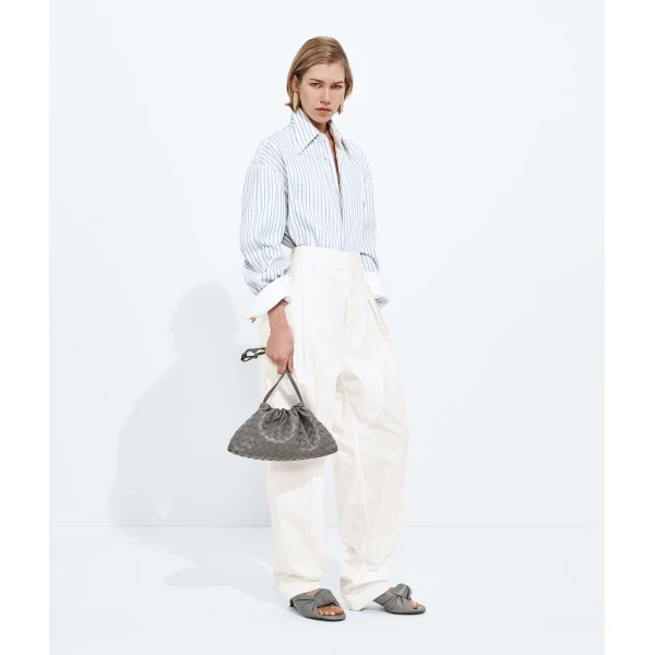 Khaite Women's Dustbag Notte in Basalt - Grey Shoulder & Crossbody Bags - The Lotus Tote Bag - Shop at Coveti