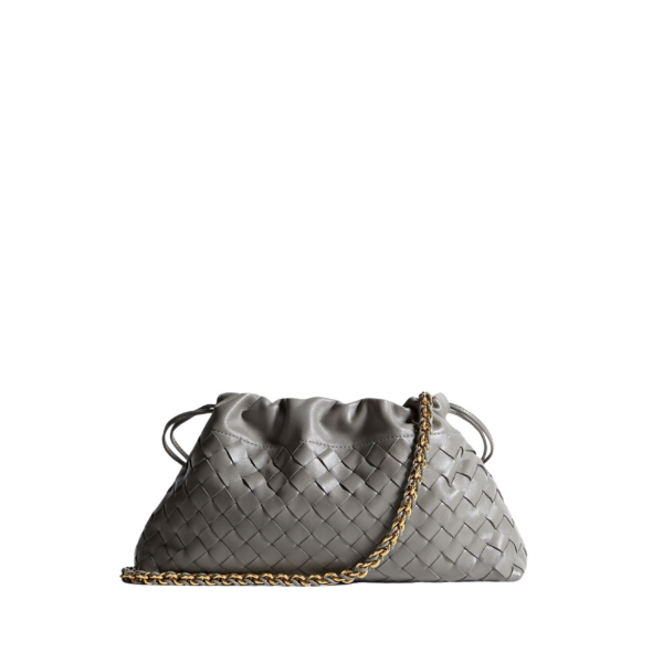 Khaite Women's Dustbag Notte in Basalt - Grey Shoulder & Crossbody Bags - The Lotus Tote Bag - Shop at Coveti