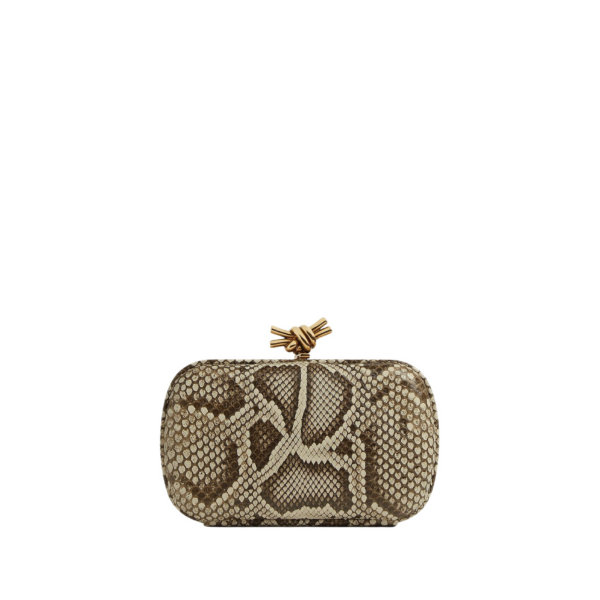 Khaite Women's Knot in Roccia - Grey Clutch Bags - The Lotus Tote Bag - Shop at Coveti