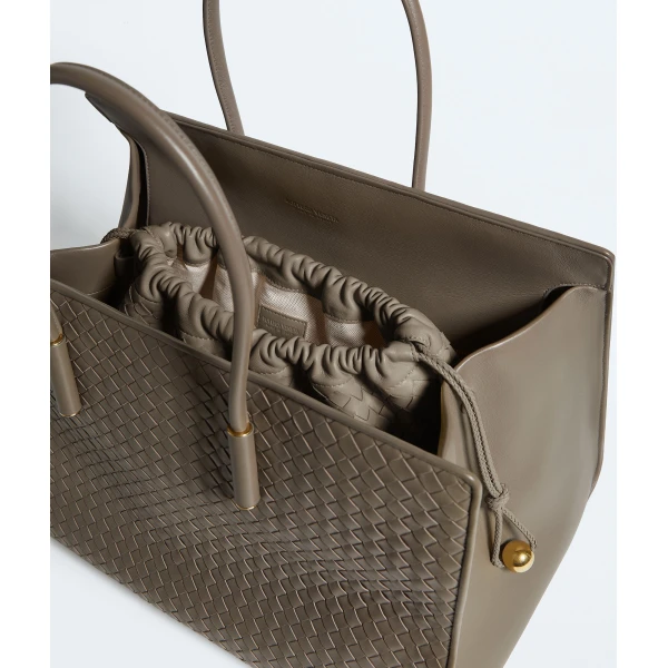 Khaite Women's Large Barbara Tote in Gray clay - Grey Totes & Top-Handle Bags - The Lotus Tote Bag - Shop at Coveti