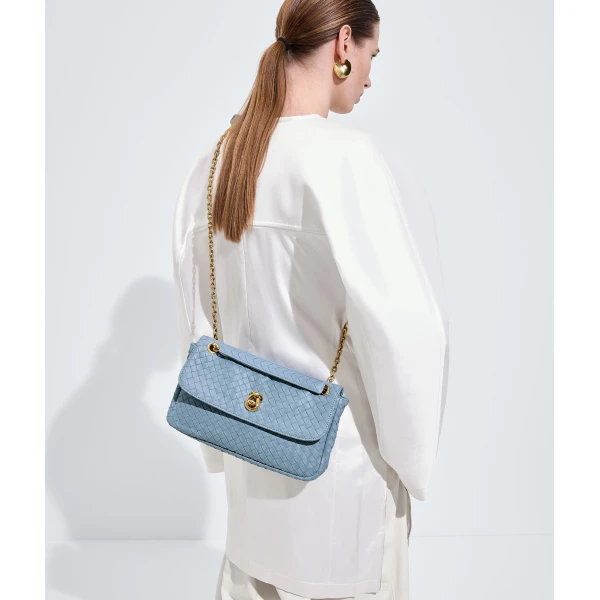 Khaite Women's Madison in Mineral - Grey Shoulder & Crossbody Bags - The Lotus Tote Bag - Shop at Coveti