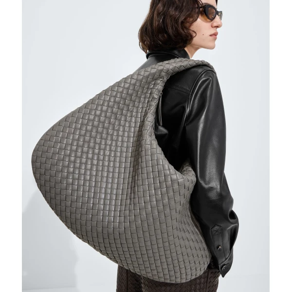 Khaite Women's Maxi Veneta in Basalt - Grey Shoulder & Crossbody Bags - The Lotus Tote Bag - Shop at Coveti