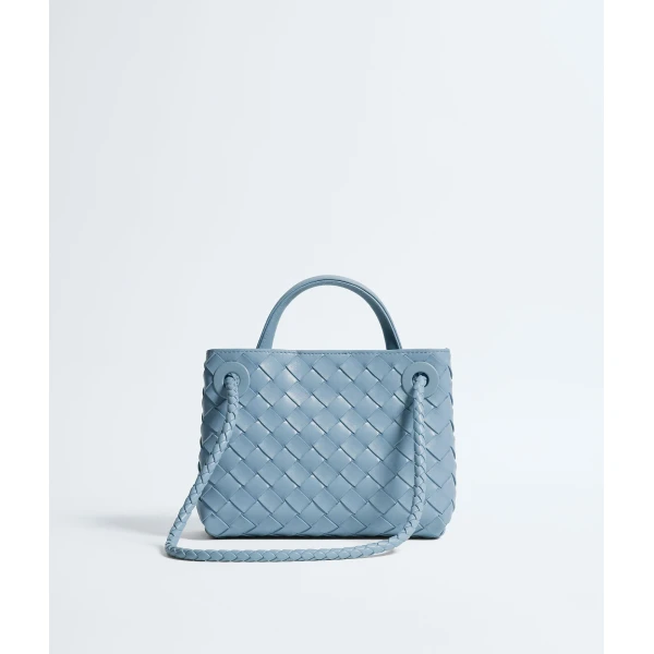 Khaite Women's Mini Andiamo in Mineral - Grey Mini Bags - The Lotus Tote Bag - Shop at Coveti