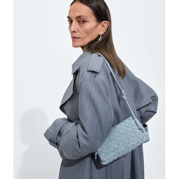 Khaite Women's Notturno in Mineral - Grey Shoulder & Crossbody Bags - The Lotus Tote Bag - Shop at Coveti