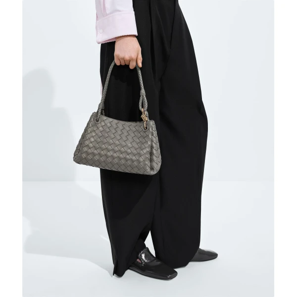 Khaite Women's Parachute in Basalt - Grey Shoulder & Crossbody Bags - The Lotus Tote Bag - Shop at Coveti