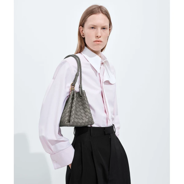 Khaite Women's Parachute in Basalt - Grey Shoulder & Crossbody Bags - The Lotus Tote Bag - Shop at Coveti
